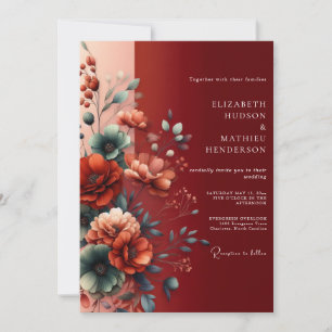 Invitation Mariage Fleurie Ambre