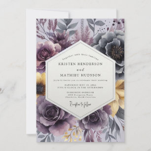 Invitation Mariage Fleurie Blooms de Prunier