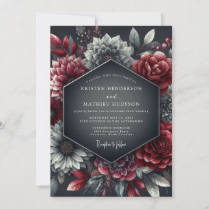 Invitation Mariage Fleurie Clair-obscur Bourgogne