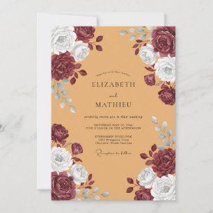 Invitation Mariage Fleurie de Bourgogne en Fleur