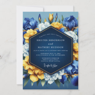 Invitation Mariage Fleurie Vibrante de Saphir