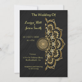 Invitation Mariage fleuriste Mandala Gold