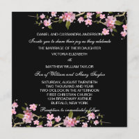 Mariage Fleurs de Cerisier Japonaises Noir Rose