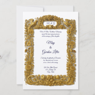 Invitation Mariage Fleurs sauvages Oiseaux et Papillons