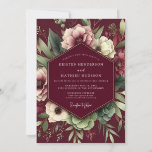 Invitation Mariage Floraison Artistique Bourgogne