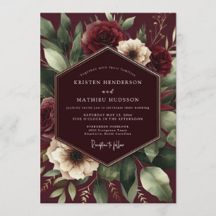 Invitation Mariage Floraison Baroque de Bourgogne