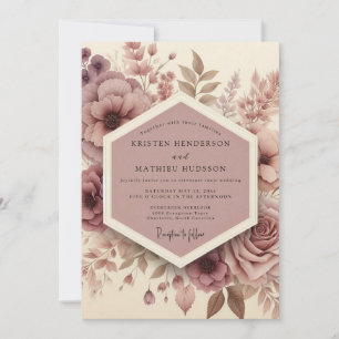 Invitation Mariage Floraison de la Forêt Mauve