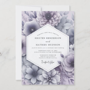 Invitation Mariage Floraison Mystérieuse de Glycine