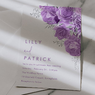 Invitation Mariage Floral Amour Enchanteur