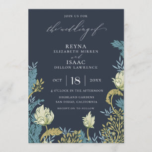 Invitation Mariage Floral anglais antique