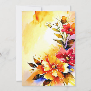Invitation Mariage floral aquarelle clair vierge