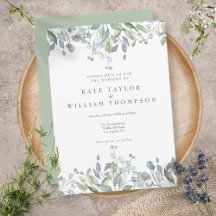 Mariage Floral Aquarelle de Teinte Sauge et Lilas