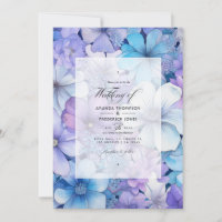 Mariage floral argent, bleu givré et lilas