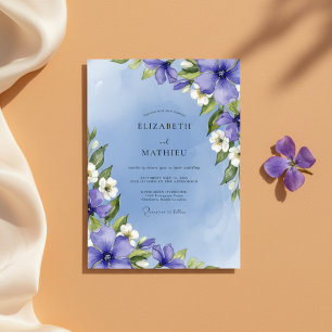 Invitation Mariage Floral Artistique au Lavande
