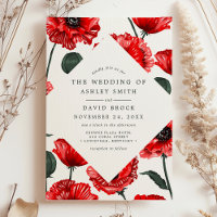 Mariage Floral au Coquelicot Rouge