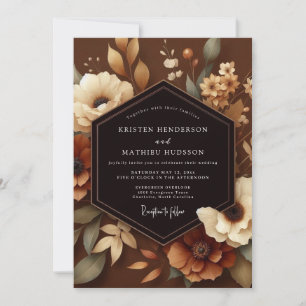 Invitation Mariage Floral Automne Sienne