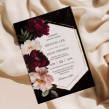 Mariage Floral aux Pivoines Rouge-Bourgogne Clair 