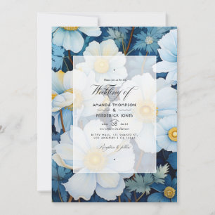 Invitation Mariage Floral Blanc