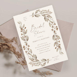 Invitation Mariage Floral Bohème Fleur Sauvage Baignoire de M