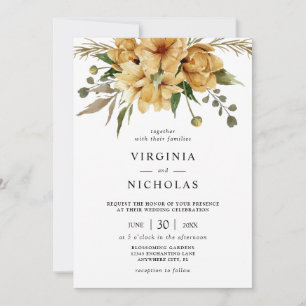 Invitation Mariage Floral Bohème Rustique Moderne