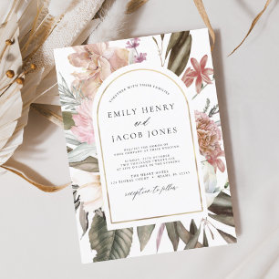 Invitation Mariage floral Boho de Bourgogne