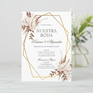 Invitation Mariage Floral Boho espagnol