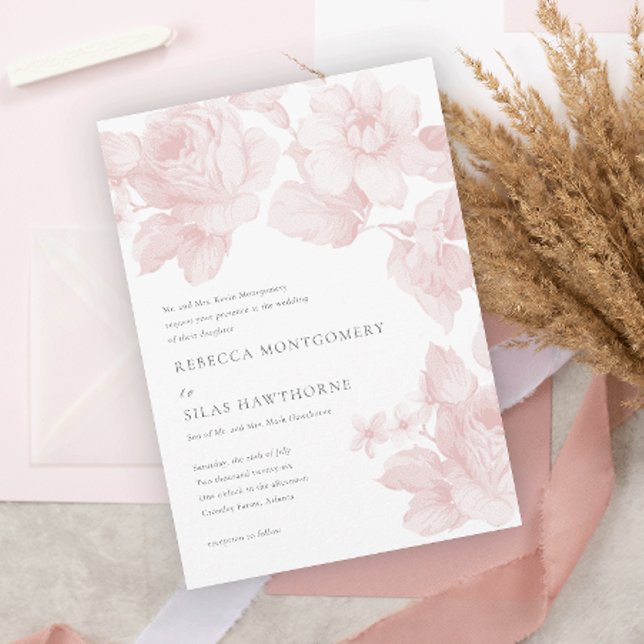 Invitation Mariage floral botanique élégant (Créateur téléchargé)