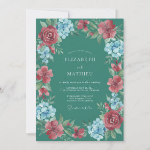 Invitation Mariage Floral Botanique Sérénité Saphyr