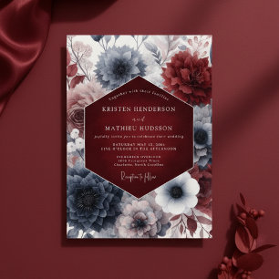 Invitation Mariage Floral Bourguignon Maussade