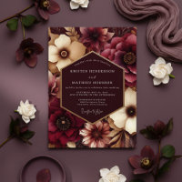 Mariage Floral Burgundy Triste