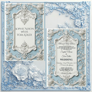 Invitation Mariage Floral Chic Shabby Campagne Français Rusti