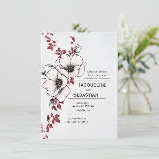 Invitation Mariage Floral Classique