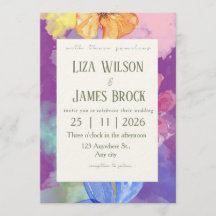 Mariage Floral Coloré Élégant 