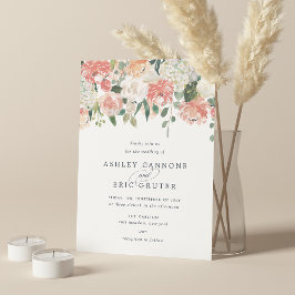 Invitation Mariage floral d'aquarelle du milieu d'été