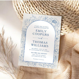 Invitation Mariage floral de Chinoiserie