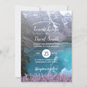 Invitation Mariage floral de Mountain Lake Lavender