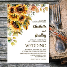 Mariage floral de tournesol rustique