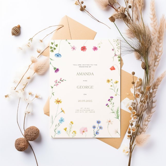 Invitation Mariage floral délicieux (Créateur téléchargé)