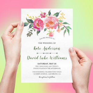 Invitation Mariage floral d'été du printemps
