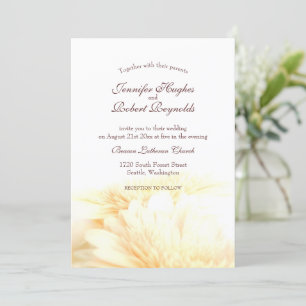 Invitation Mariage Floral d'or