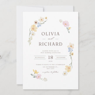Invitation Mariage Floral Élégant 