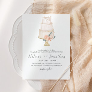Invitation Mariage Floral Élégant Bohème Moderne Rose