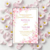 Mariage Floral Élégant Classique Rose Fleur de Cer