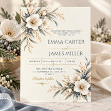 Mariage Floral Élégant d'Hiver