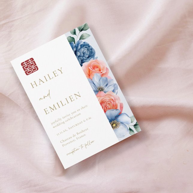 Invitation Mariage floral élégant moderne (Créateur téléchargé)