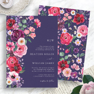 Invitation Mariage Floral et Maussade