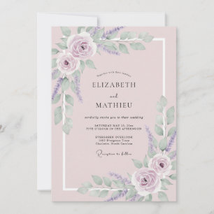Invitation Mariage Floral Fleur de Lilas