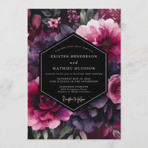 Invitation Mariage Floral Fuchsia Moody