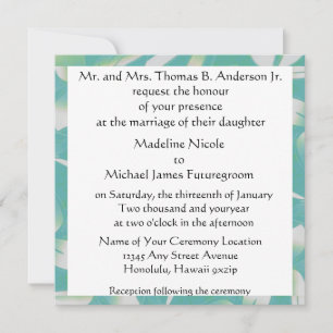Invitation Mariage floral hawaïen