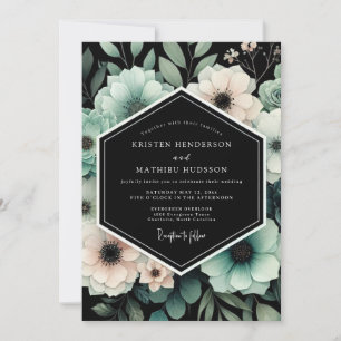 Invitation Mariage Floral Humeur Sarcelle et Blush